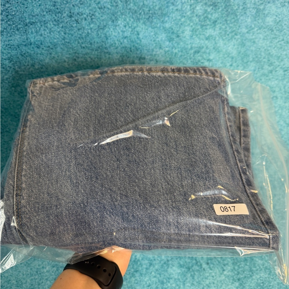 I&M Black Label Distressed Womens Wide Leg Denim Blue Jeans Size 5 Fits 28x29 - Picture 15 of 15